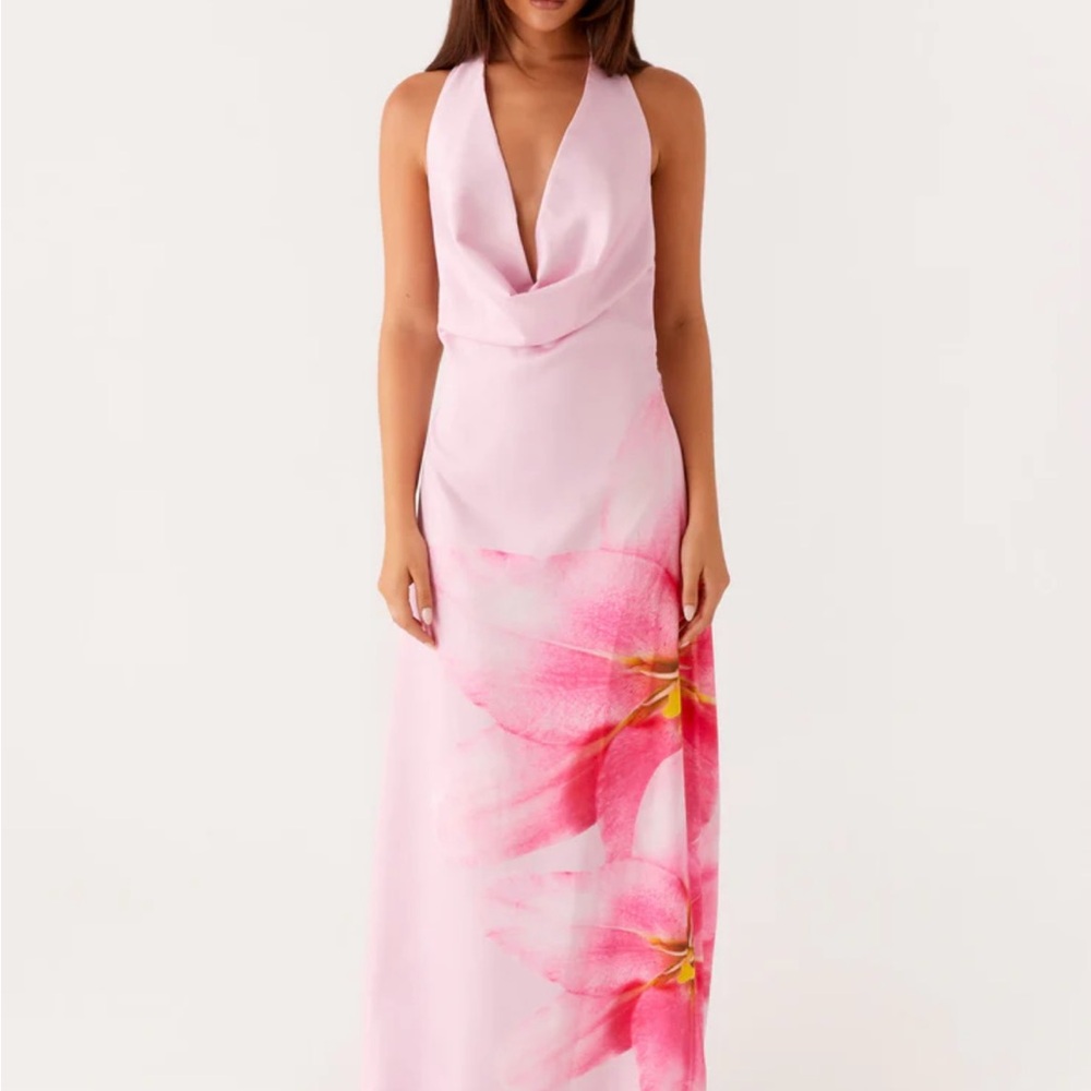 Peppermayo Exclusive - Bryony Cowl Maxi Dress - Pink